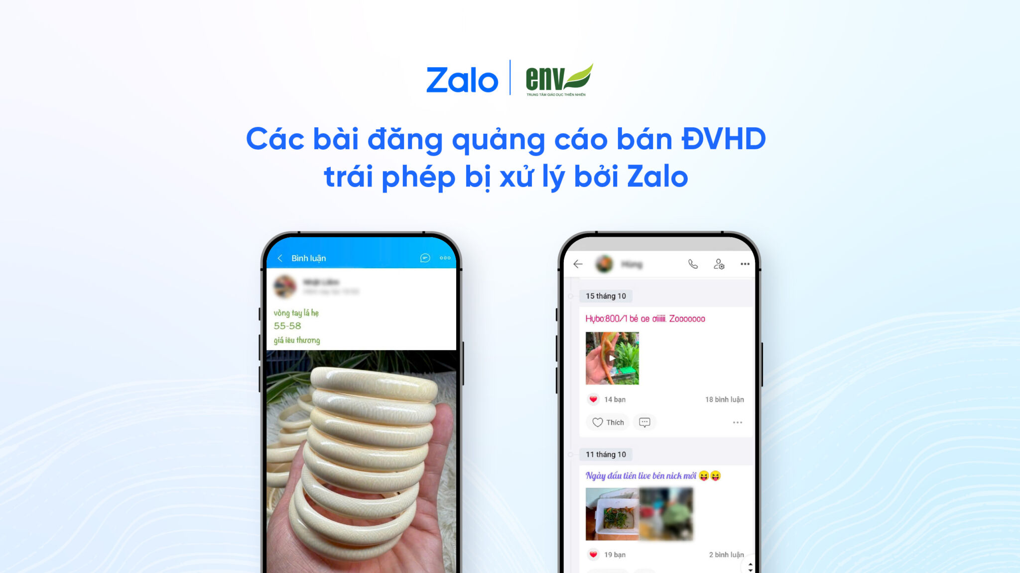 Zalo chung tay ngăn ngừa buôn bán động vật hoang dã trên không gian mạng Zalo chung tay ngăn ngừa buôn bán động vật hoang dã trên không gian mạng