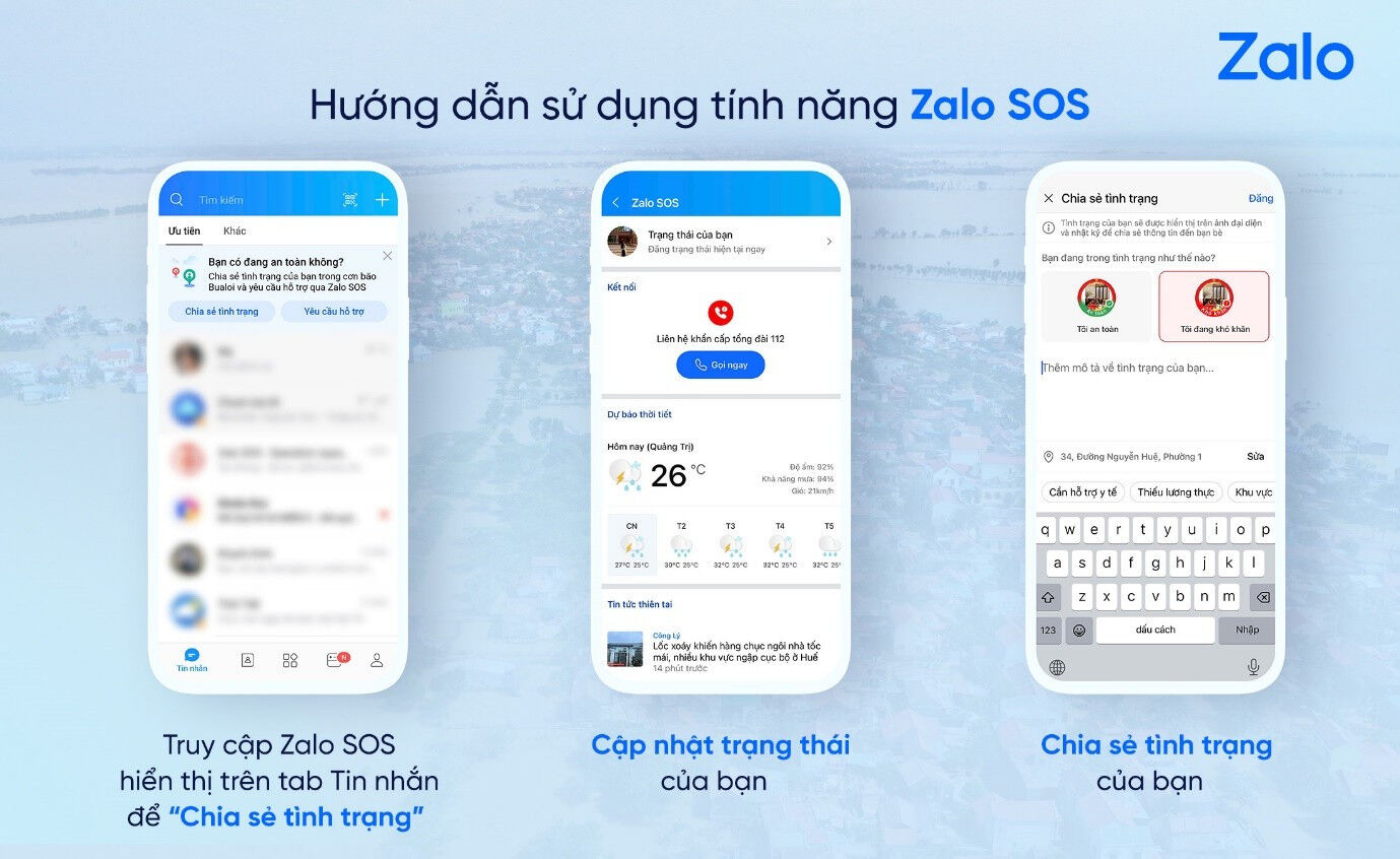 Tổng đài 112 tiếp nhận 33.000 cuộc gọi thông qua Zalo SOS, gần 70.000 người dân chia sẻ “gặp khó khăn” sau bão Bualoi Tổng đài 112 tiếp nhận 33.000 cuộc gọi thông qua Zalo SOS, gần 70.000 người dân chia sẻ “gặp khó khăn” sau bão Bualoi