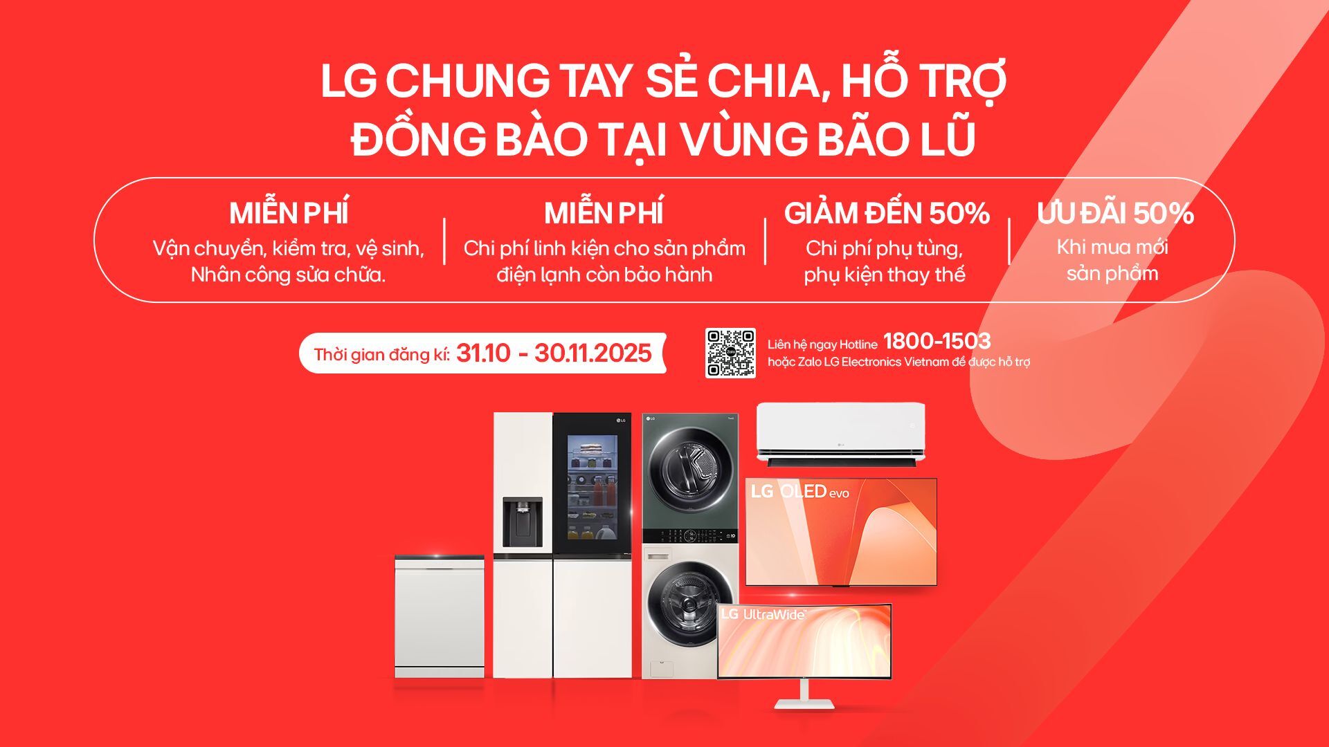 LG mở rộng chương trình kiểm tra và sửa chữa thiết bị miễn phí đến 11 tỉnh, thành miền Trung