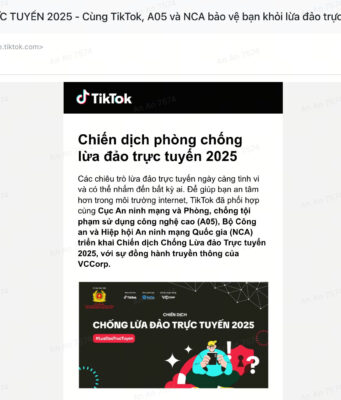 TikTok gửi cảnh báo lừa đảo trực tuyến trực tiếp trong ứng dụng