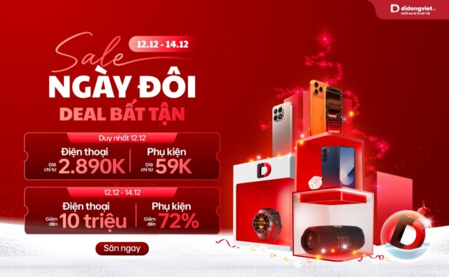 “Đại tiệc công nghệ” cuối năm tại Di Động Việt: iPhone 17 Pro Max giảm sâu, phụ kiện chỉ từ 59.000 đồng