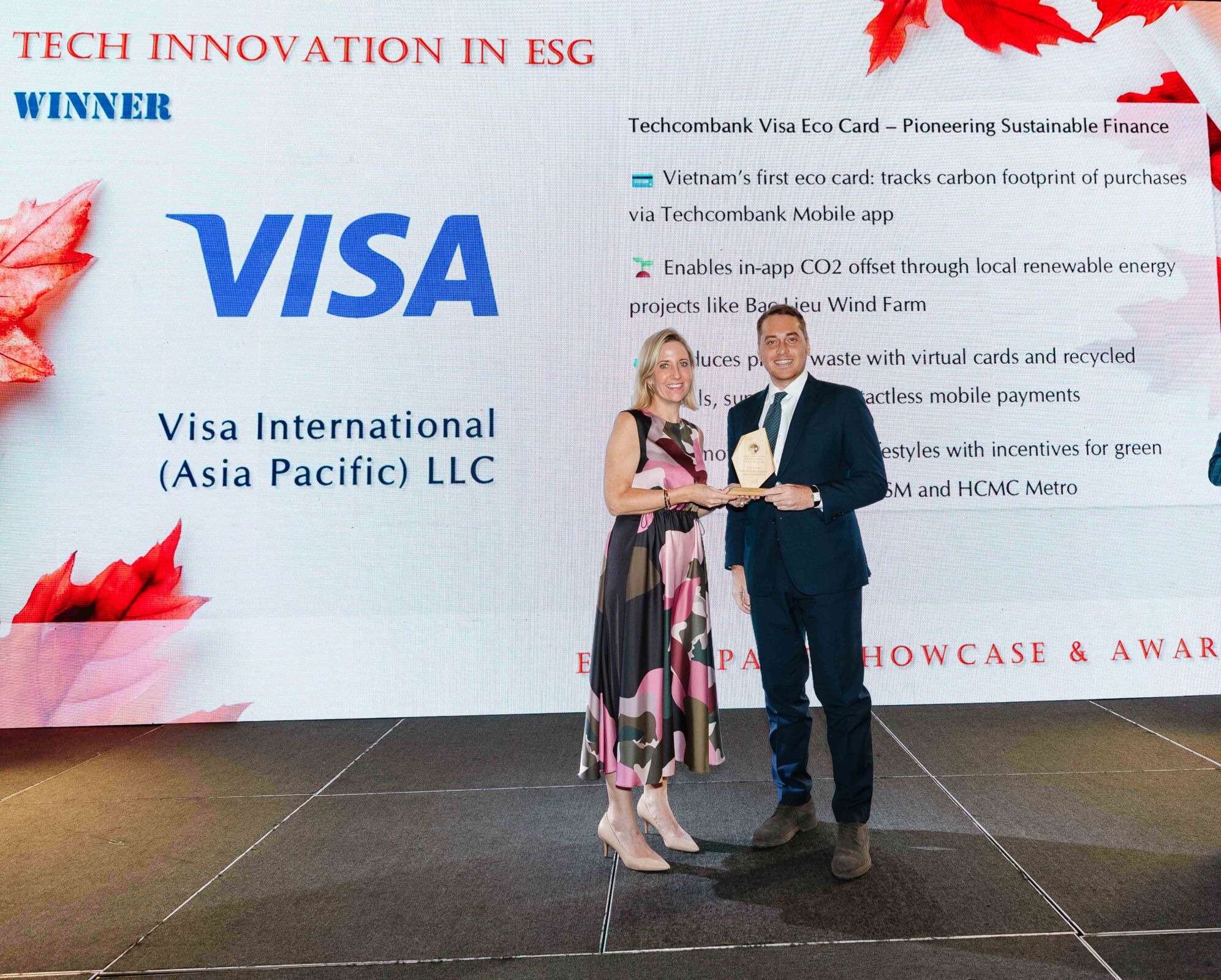 Visa và Techcombank được AmCham vinh danh với Giải thưởng Sáng tạo Công nghệ ESG 2025 cho Thẻ Techcombank Visa Eco: Biến mọi chi tiêu thành hành động Xanh