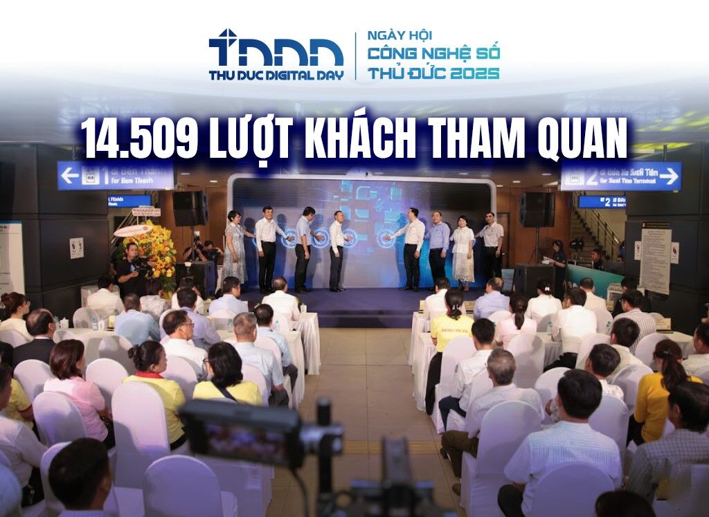 Lần đầu tiên tại Metro, Ngày hội Công nghệ số Thủ Đức - Thu Duc Digital Day 2025 thu hút hơn 14.500 lượt khách tham gia