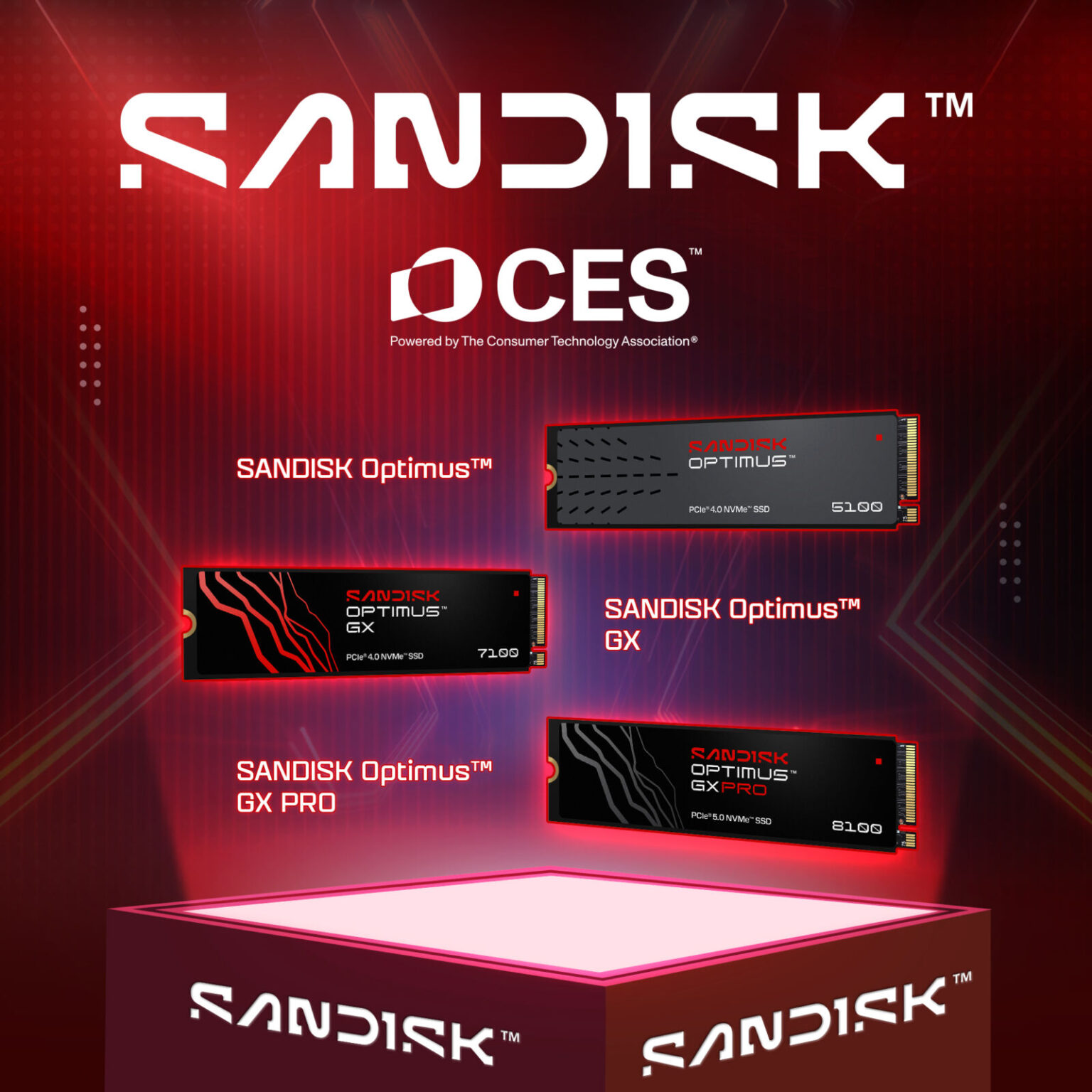 Sandisk ra mắt thương hiệu SSD gắn trong mới SANDISK Optimus tại CES 2026