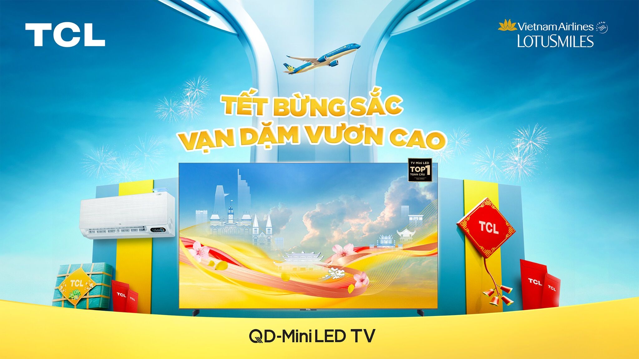 TCL và Vietnam Airlines bắt tay kiến tạo trải nghiệm Tết bừng sắc, Vạn dặm vươn cao TCL và Vietnam Airlines bắt tay kiến tạo trải nghiệm Tết bừng sắc, Vạn dặm vươn cao