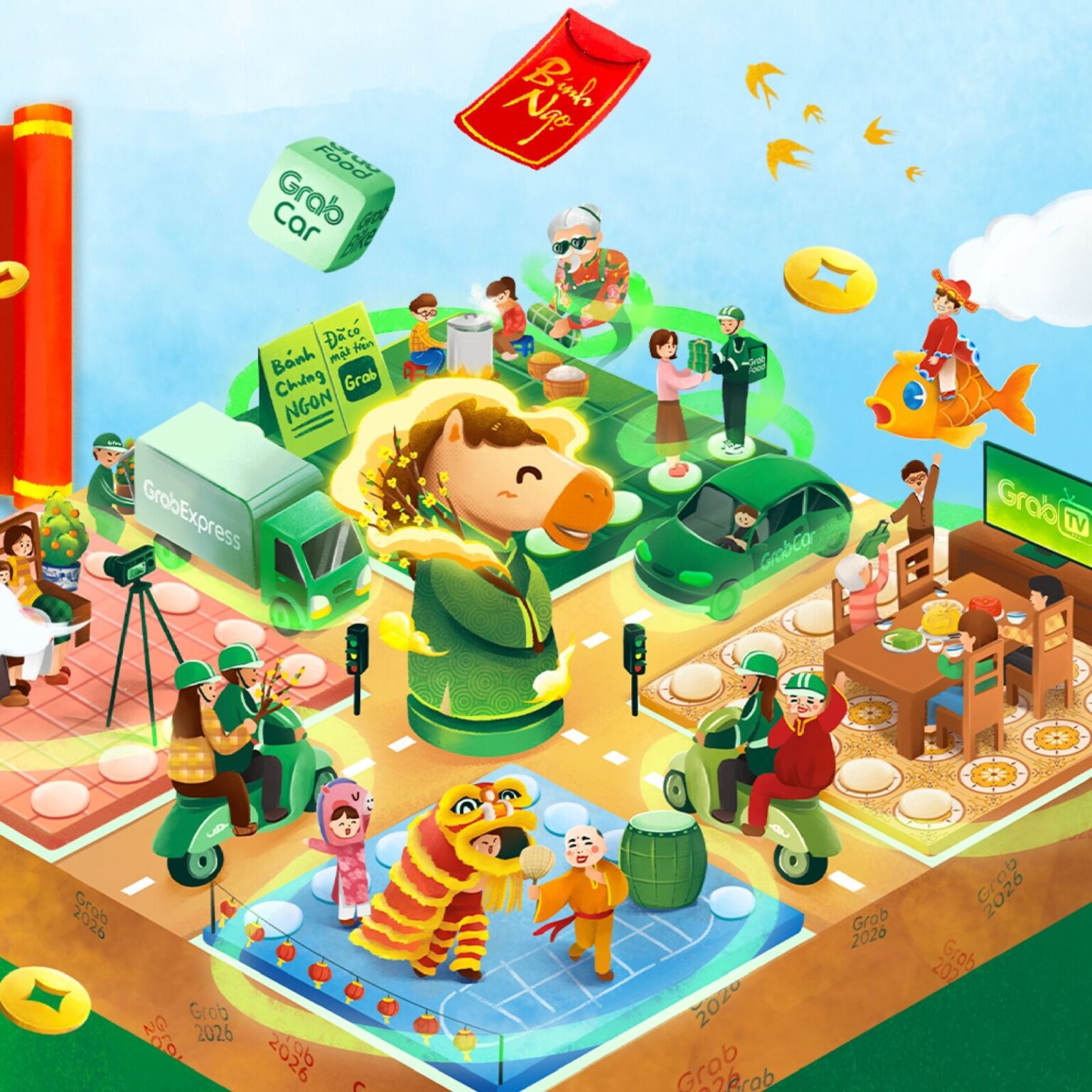 Grab đồng hành cùng đối tác và người dùng đón trọn Tết Việt