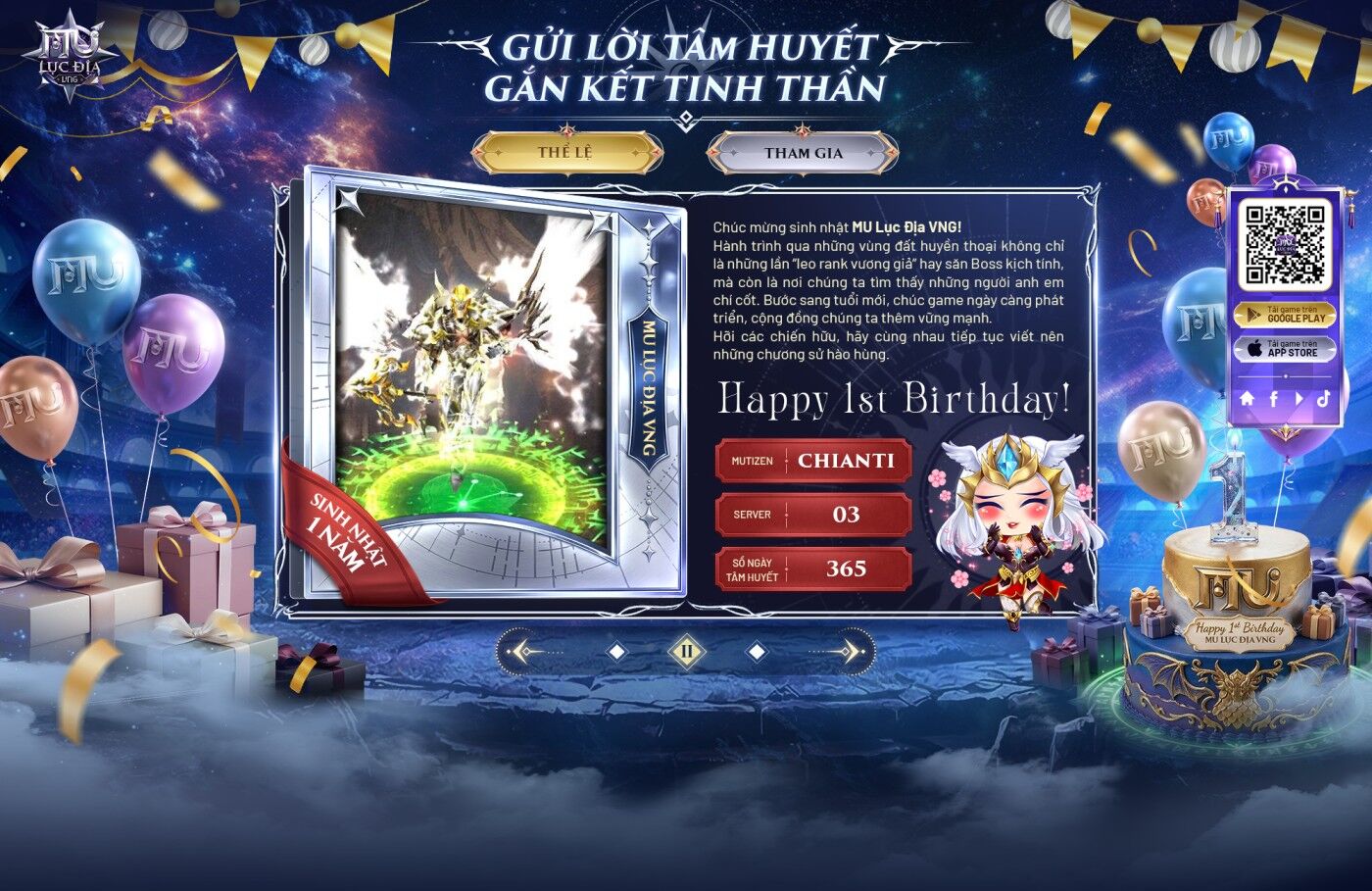 MU Lục Địa VNG tưng bừng đón sinh nhật 1 tuổi, tung loạt quà tặng cực hấp dẫn