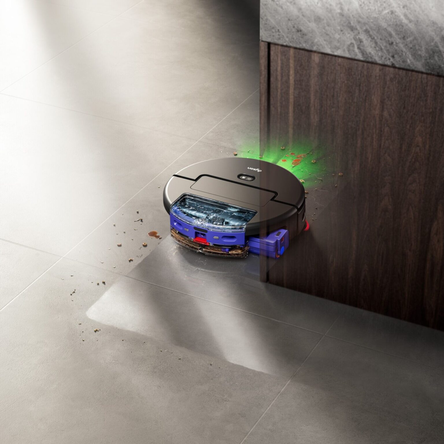 Dyson Spot+Scrub Ai, robot hút bụi lau nhà thông minh đầu tiên của Dyson, loại bỏ các vết bẩn khó phát hiện nhất
