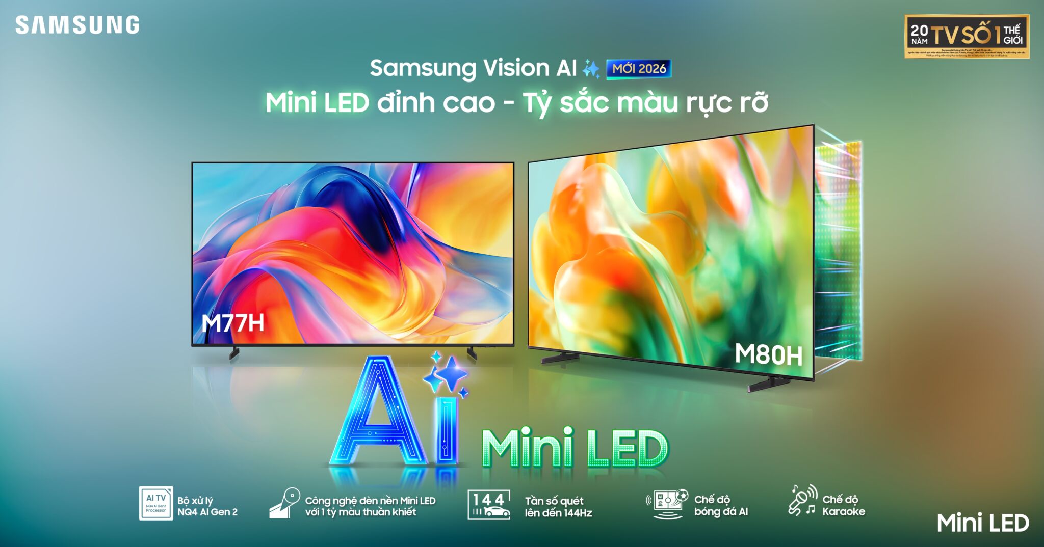 Samsung ra mắt thế hệ AI TV 2026 tại Việt Nam - hiện thực hóa tầm nhìn “bạn đồng hành giải trí” trong kỷ nguyên AI