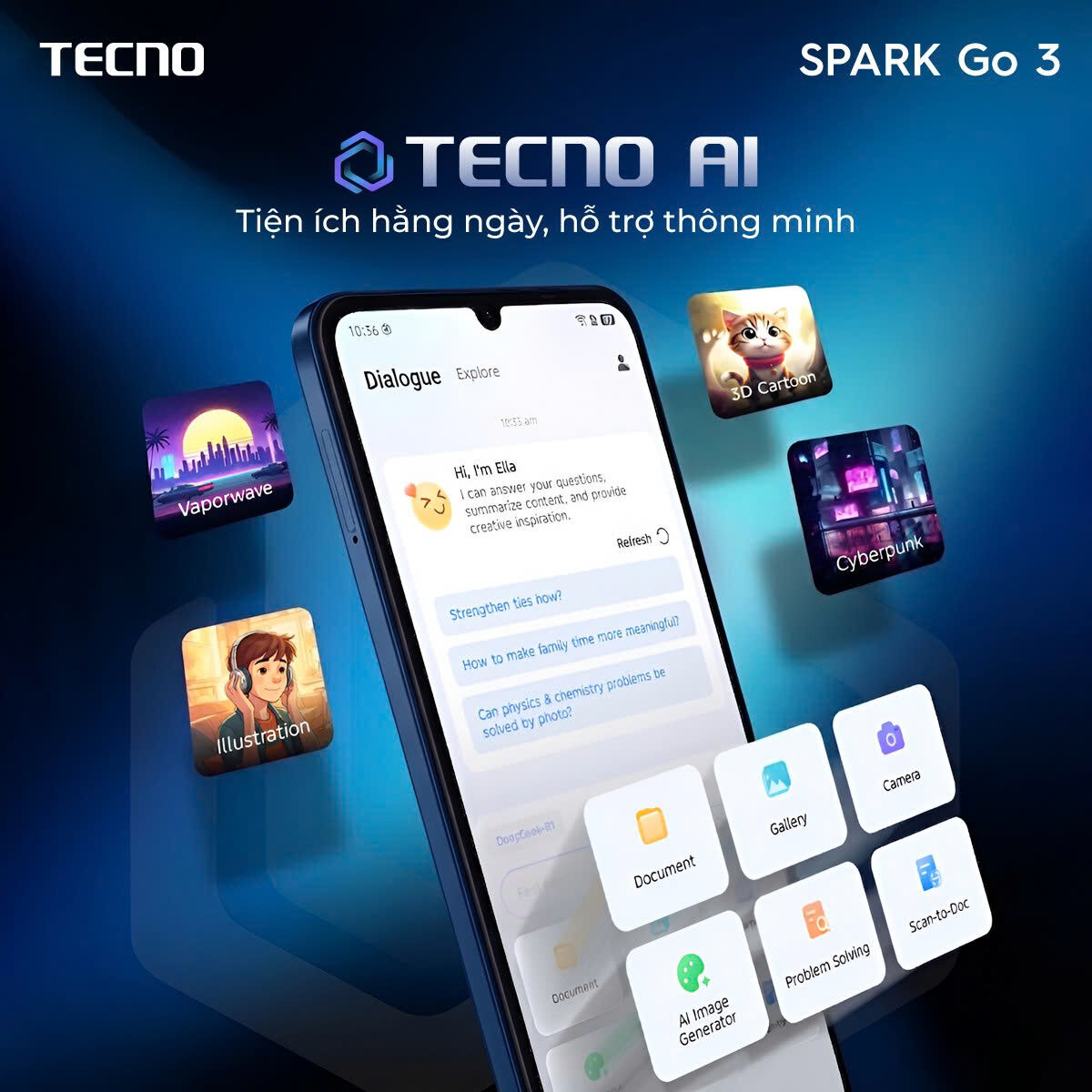 TECNO ra mắt SPARK Go 3: “Bền mượt 4 năm”
