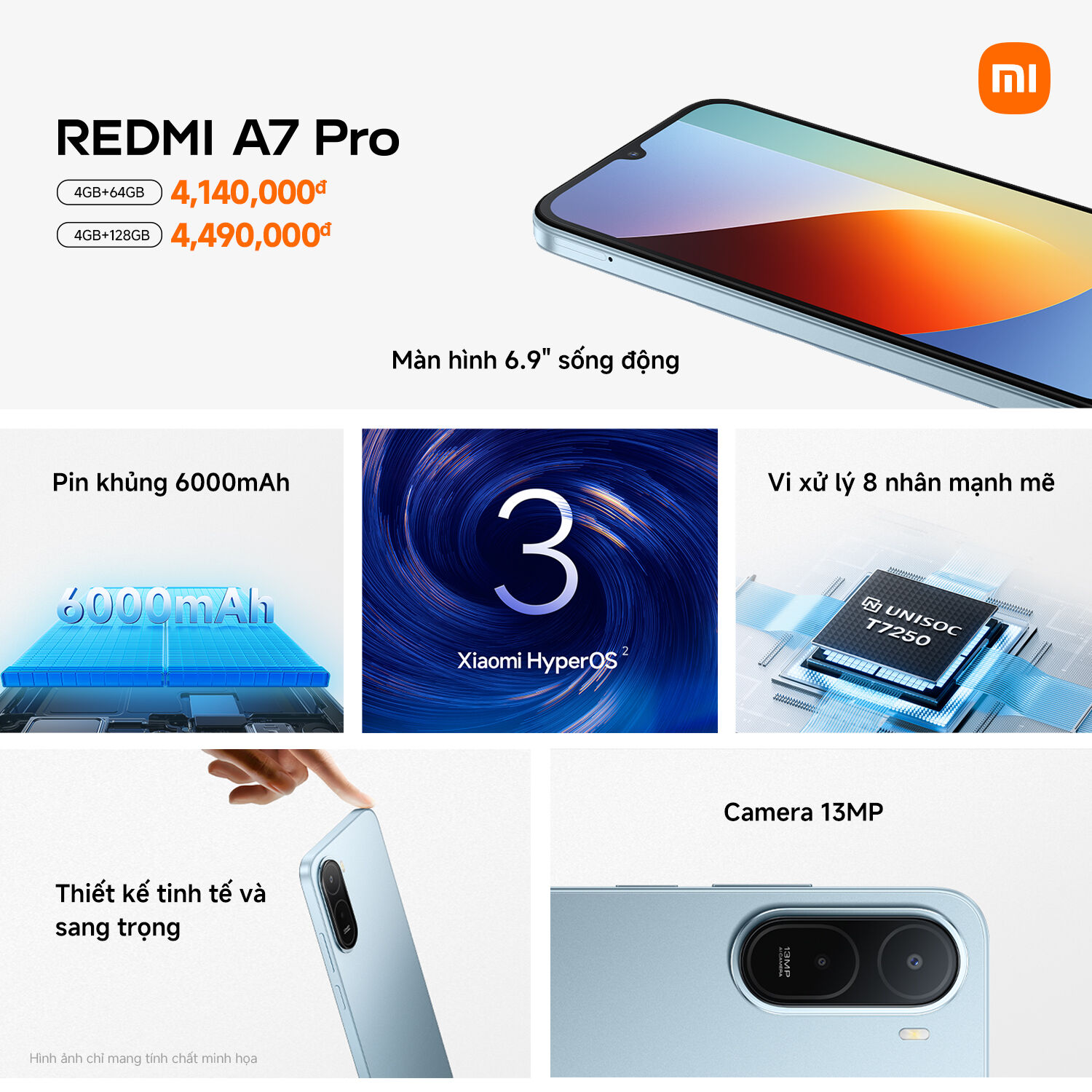 Xiaomi chính thức ra mắt REDMI A7 Pro, mang đến trải nghiệm chuẩn Pro cho người dùng phổ thông tại Việt Nam