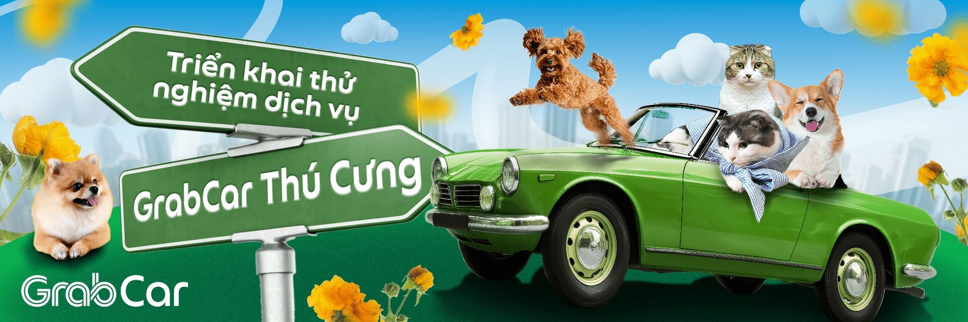 Grab mở rộng thử nghiệm dịch vụ GrabCar Thú Cưng