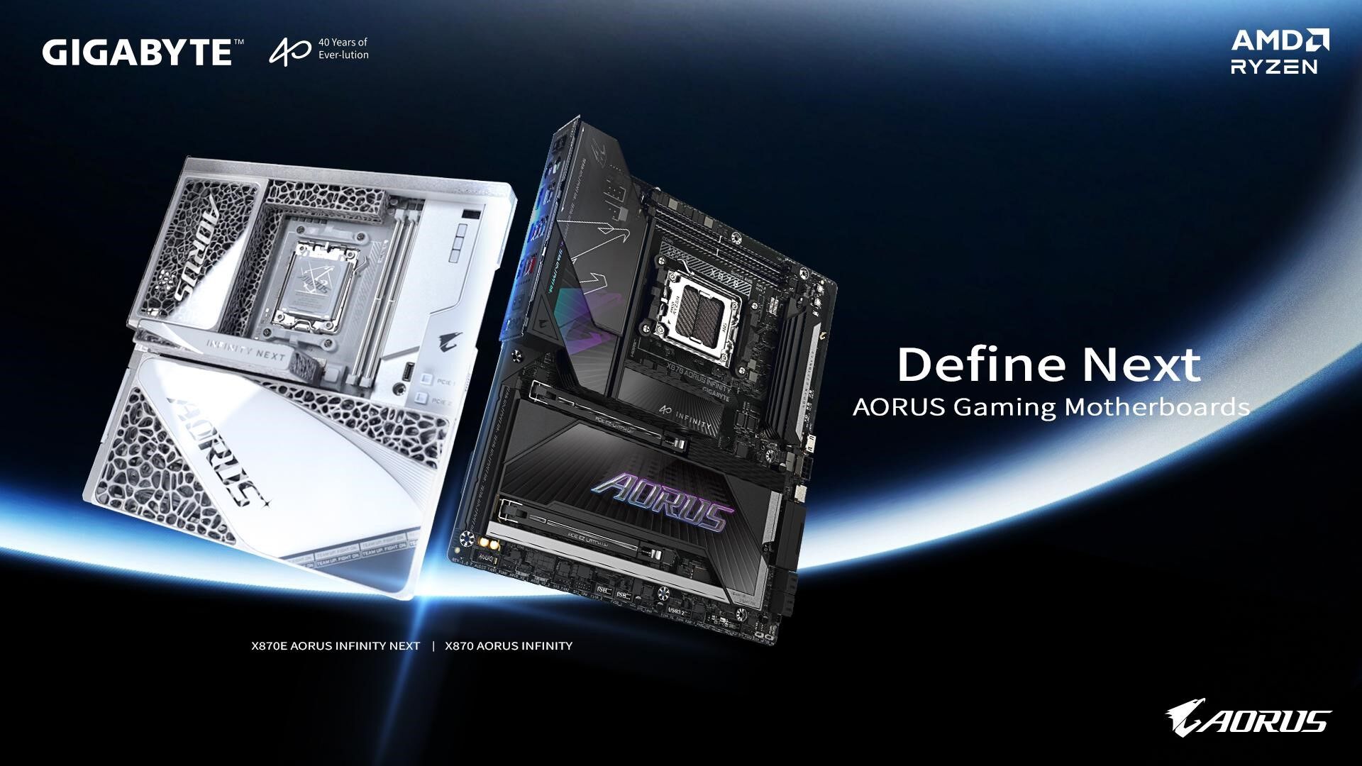 [Computex 2026] GIGABYTE ra mắt dòng bo mạch chủ AORUS INFINITY X870E và X870 nhân kỷ niệm 40 năm