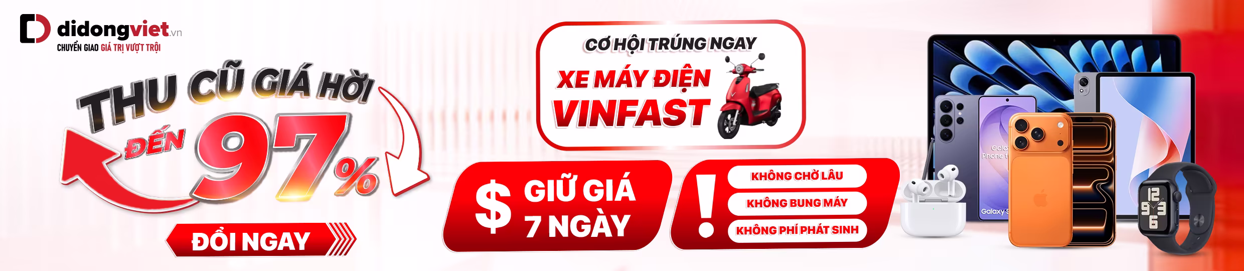 Di Động Việt thu cũ giá hời lên đến 97%