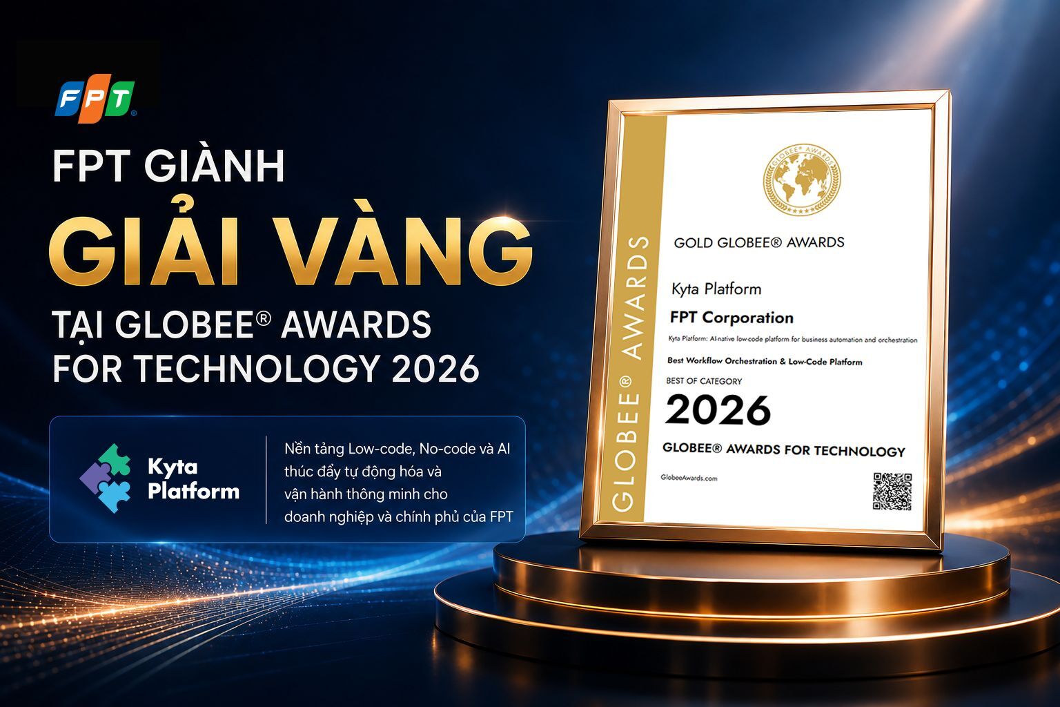 Nền tảng Kyta Platform của FPT giành giải Vàng tại Globee Awards for Technology 2026