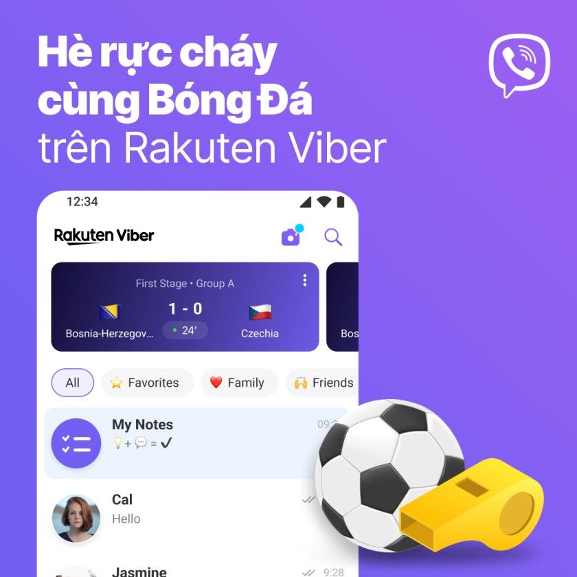 Hoà nhịp mùa hè bóng đá trên Rakuten Viber!