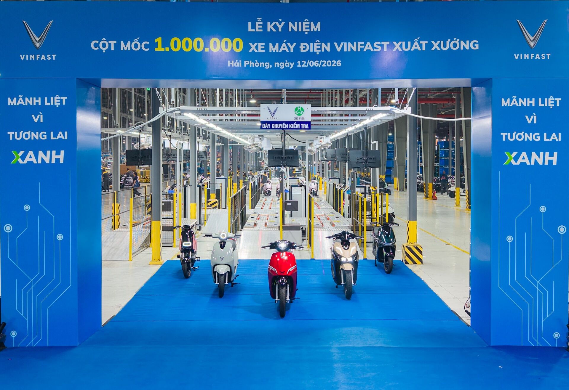 VinFast xuất xưởng chiếc xe máy điện thứ 1 triệu VinFast xuất xưởng chiếc xe máy điện thứ 1 triệu