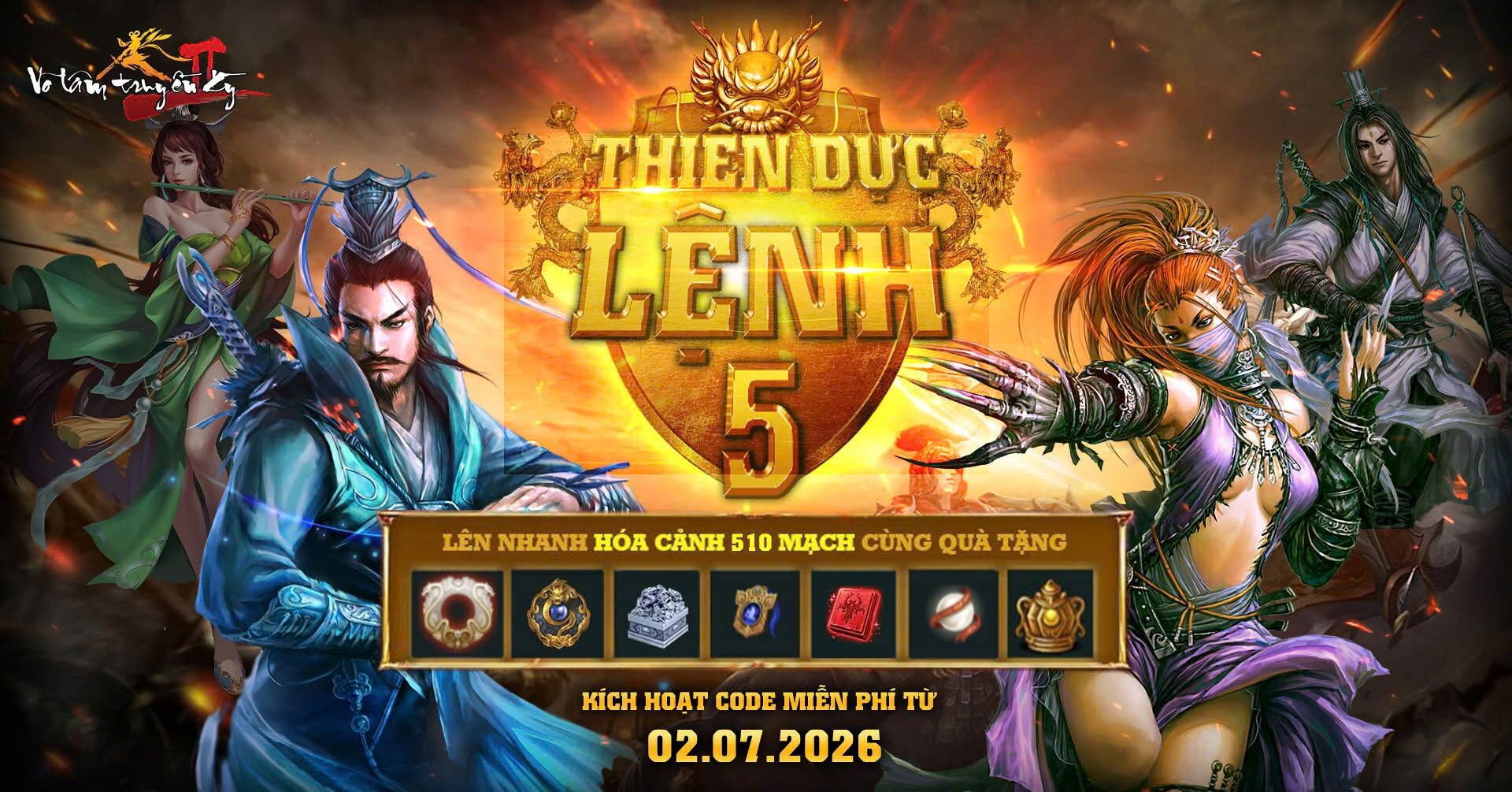 Võ Lâm Truyền Kỳ II ra mắt máy chủ mới Chiến Long, tặng game thủ code game xịn sò