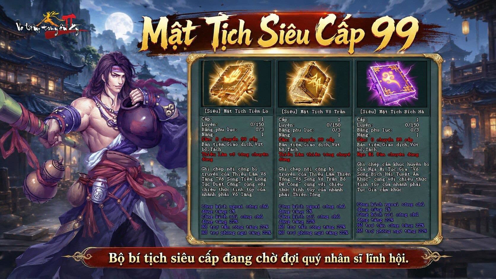 Võ Lâm Truyền Kỳ II ra mắt máy chủ mới Chiến Long, tặng game thủ code game xịn sò
