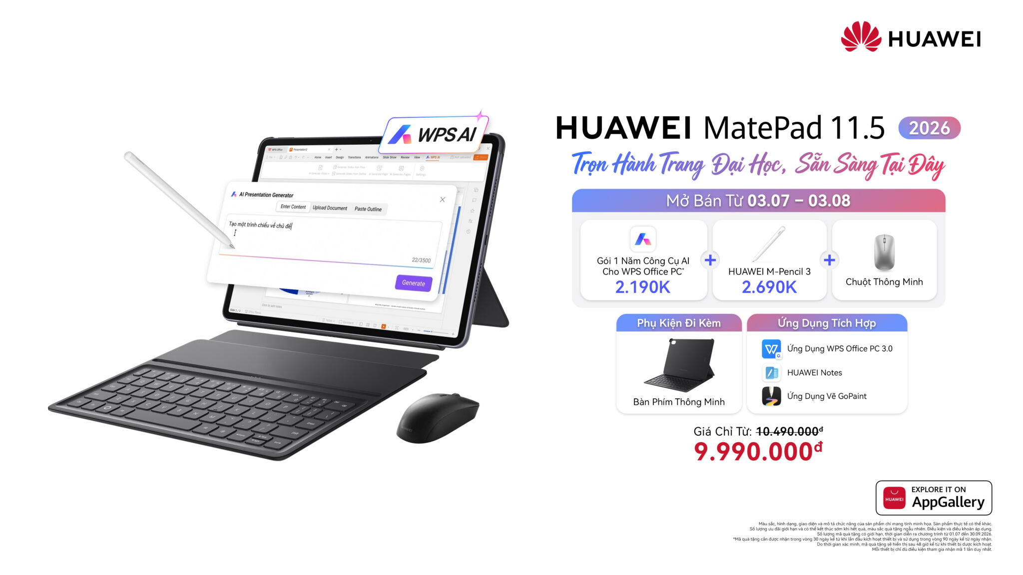 HUAWEI MatePad 11.5 (2026) chính thức mở bán tại Việt Nam, đồng hành cùng sinh viên trên hành trình đại học HUAWEI MatePad 11.5 (2026) chính thức mở bán tại Việt Nam, đồng hành cùng sinh viên trên hành trình đại học