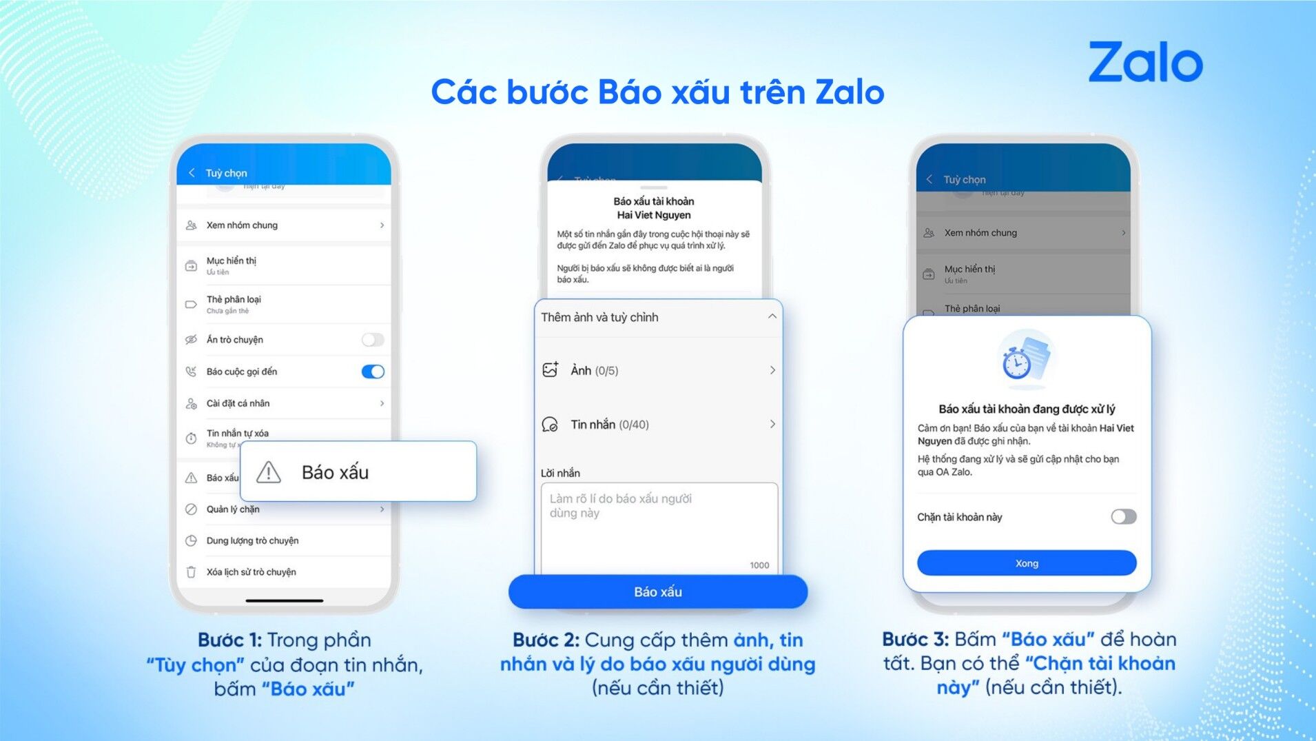 Trải nghiệm không gian mạng an toàn và hiệu quả với tính năng “báo xấu” trên Zalo