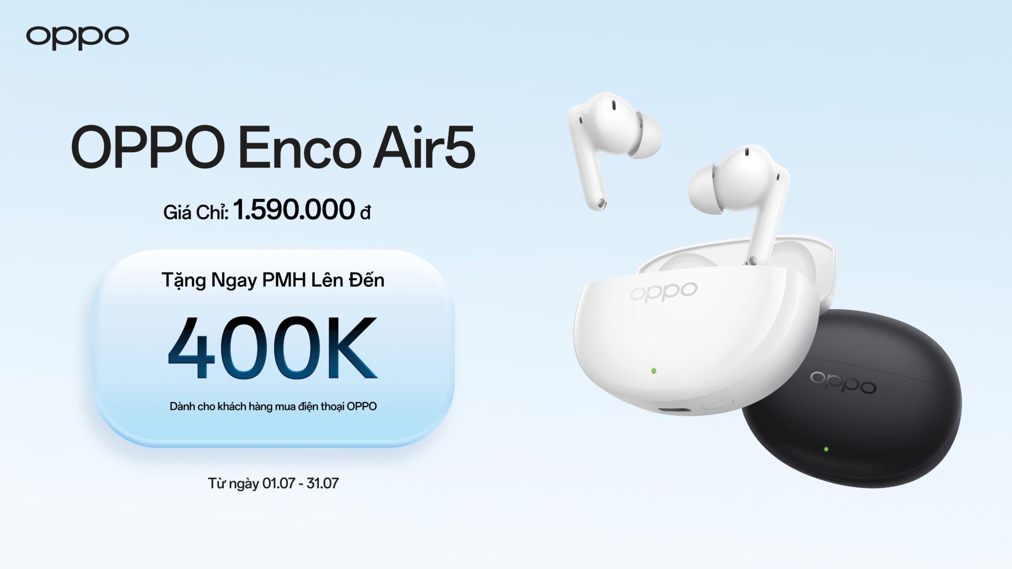 OPPO ra mắt Enco Air5s và Enco Air5 OPPO ra mắt Enco Air5s và Enco Air5, kết hợp công nghệ chống ồn tiên tiến cùng chất âm sống động