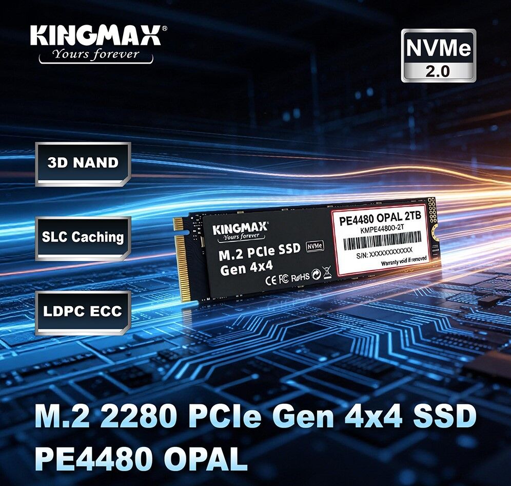 Bứt phá giới hạn tốc độ cùng "quái thú" SSD KINGMAX PE4480 PCIe Gen 4x4 Tạm biệt "Loading Screen": Bứt phá giới hạn tốc độ cùng "quái thú" SSD KINGMAX PE4480 PCIe Gen 4x4