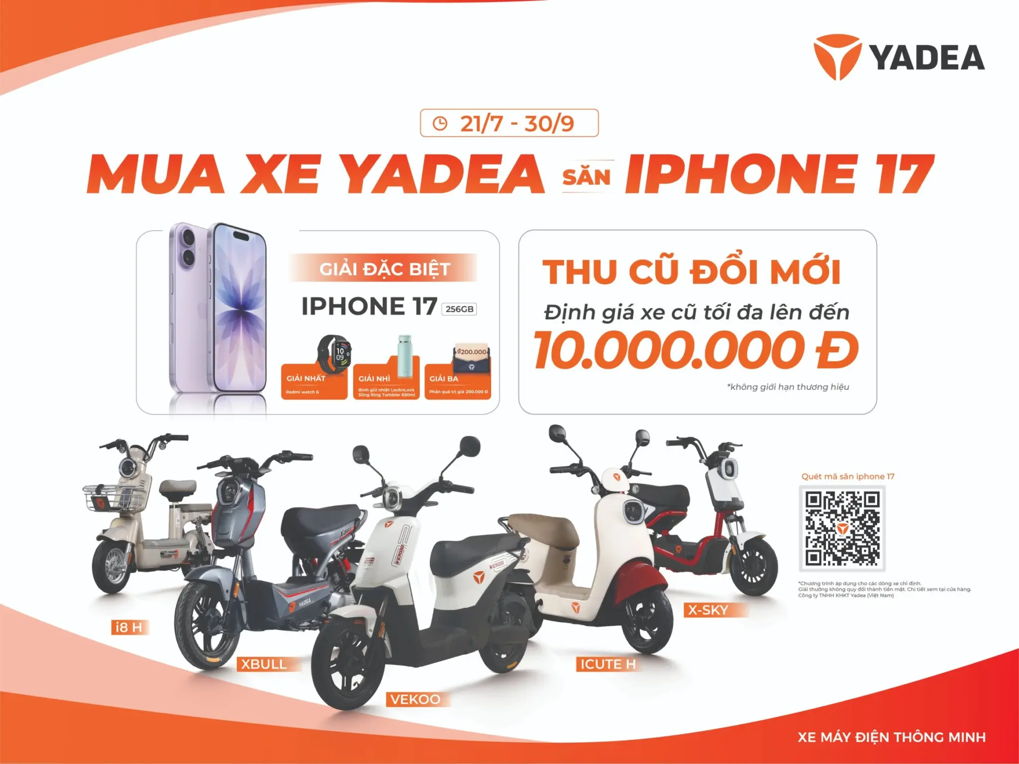 YADEA khởi động mùa tựu trường 2026-2027 với chương trình “mua xe YADEA – săn iPhone 17” YADEA khởi động mùa tựu trường 2026-2027 với chương trình “mua xe YADEA – săn iPhone 17”