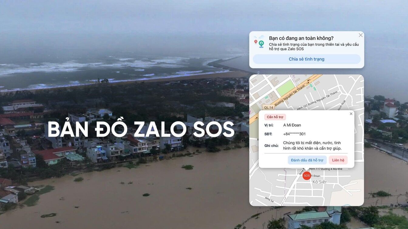11,6 triệu tin nhắn Zalo cảnh báo bão số 4 được gửi đến người dân khu vực chịu ảnh hưởng