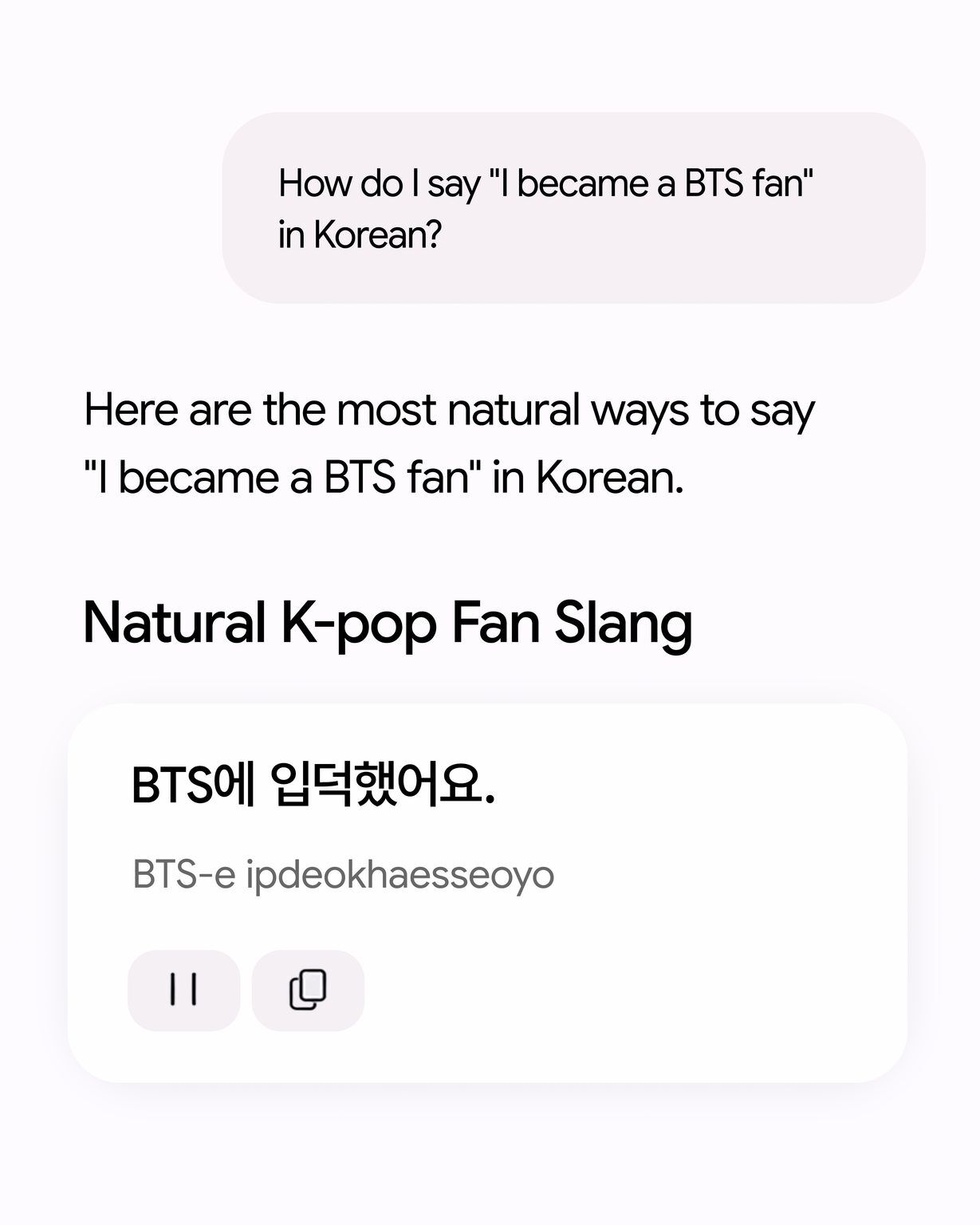 Trải nghiệm 4 tính năng tương tác mới cùng BTS ngay trên ứng dụng Gemini Trải nghiệm 4 tính năng tương tác mới cùng BTS ngay trên ứng dụng Gemini