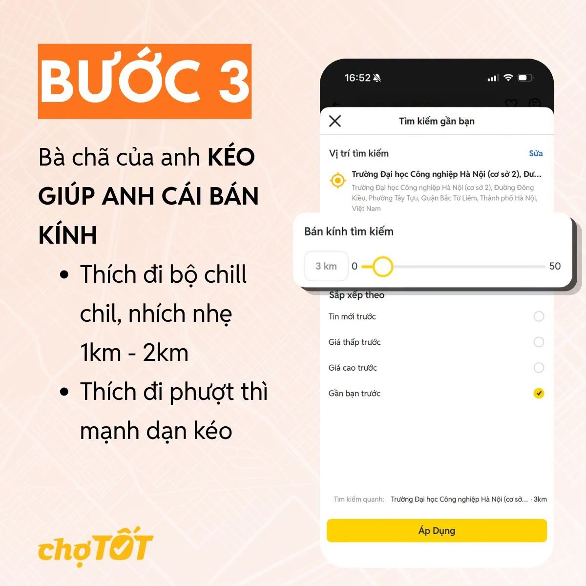 Chợ Tốt tung tính năng "Tìm trọ gần trường", đồng hành 2k8 tìm trọ vừa ý Chợ Tốt tung tính năng "Tìm trọ gần trường", đồng hành cùng 2k8 tìm trọ vừa ý