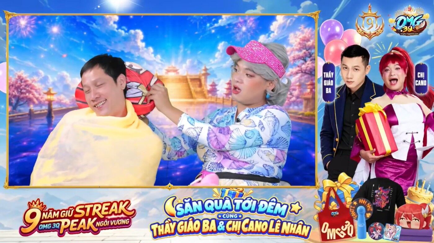 Chị Ca Nô “cà khịa” Thầy Giáo Ba cực gắt trong livestream mừng sinh nhật 9 tuổi OMG 3Q - VNG Chị Ca Nô “cà khịa” Thầy Giáo Ba cực gắt trong livestream mừng sinh nhật 9 tuổi OMG 3Q - VNG