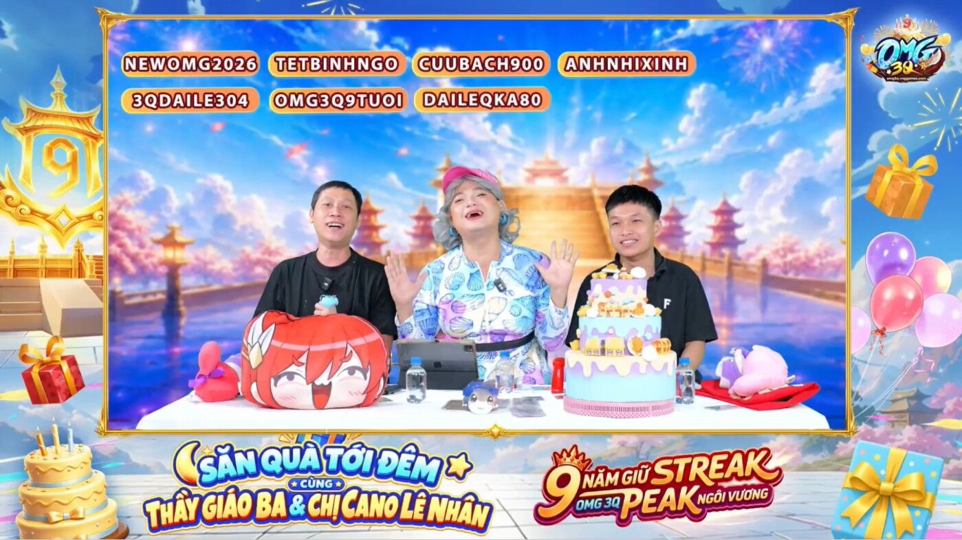 Chị Ca Nô “cà khịa” Thầy Giáo Ba cực gắt trong livestream mừng sinh nhật 9 tuổi OMG 3Q - VNG Chị Ca Nô “cà khịa” Thầy Giáo Ba cực gắt trong livestream mừng sinh nhật 9 tuổi OMG 3Q - VNG