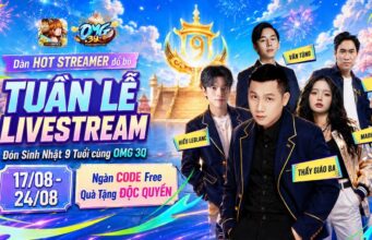 Tượng đài game Tam Quốc OMG 3Q đón sinh nhật 9 tuổi cùng Chị Ca Nô, Thầy Giáo Ba và dàn KOL đình đám