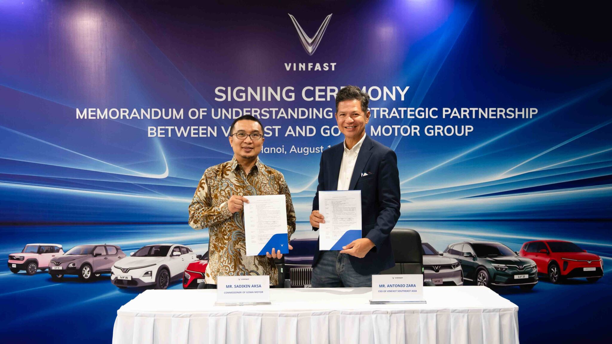 VinFast hợp tác với Gowa Motor Group, lập liên doanh mở rộng hệ thống đại lý tại Indonesia VinFast hợp tác với Gowa Motor Group, lập liên doanh mở rộng hệ thống đại lý tại Indonesia
