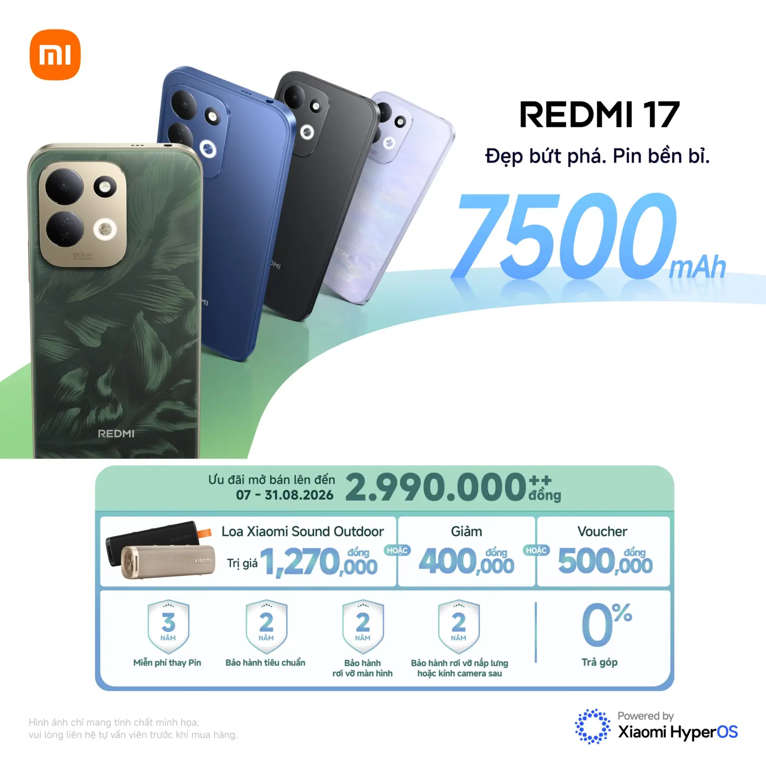 Xiaomi ra mắt REDMI 17 Series: pin dung lượng 7.500mAh, giá từ 5,5 triệu đồng Xiaomi ra mắt REDMI 17 Series tại Việt Nam với viên pin dung lượng lớn 7.500mAh, thiết kế trẻ trung, giá từ 5,5 triệu đồng