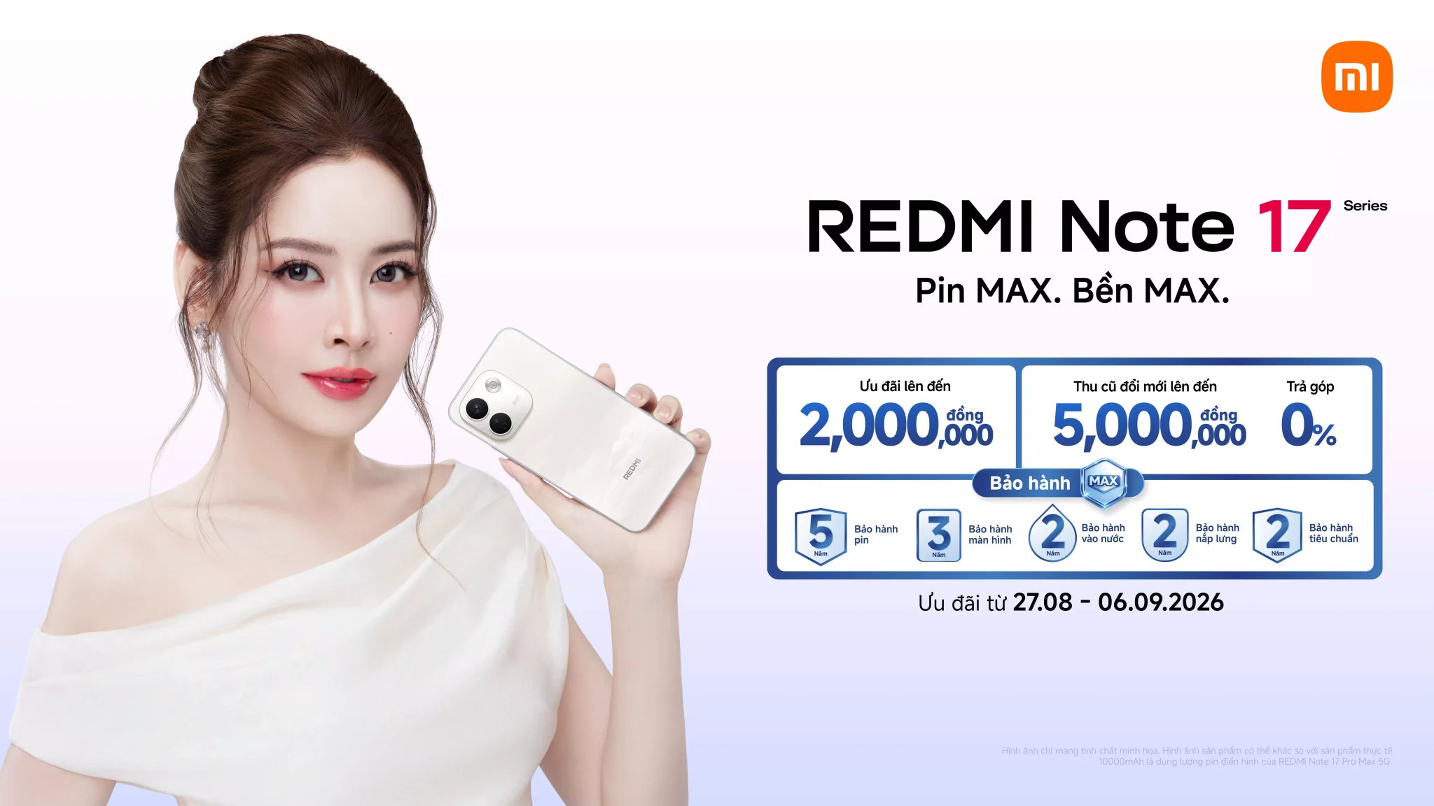 Xiaomi REDMI Note 17 Series: pin đến 10.000mAh, cập nhật đến 6 năm và độ bền toàn diện Xiaomi chính thức ra mắt REDMI Note 17 Series với pin dung lượng tối đa 10.000mAh, hỗ trợ cập nhật lên đến 6 năm và độ bền toàn diện chuẩn thế hệ mới